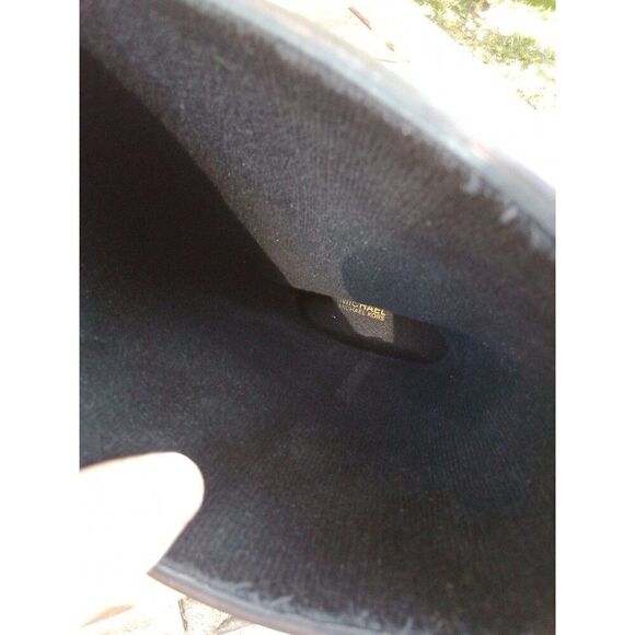 Michael Kors Boots Stockard Gloss Rubber Rain Equestrian Black & Brown Sz 8 - Picture 4 of 5